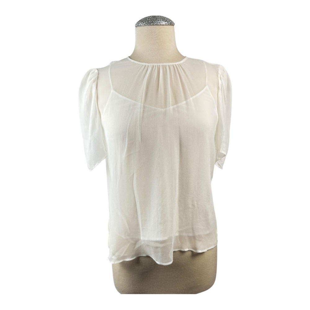 GENERATION‎ LOVE ABELLA GEORGETTE SILK BLOUSE SZ M